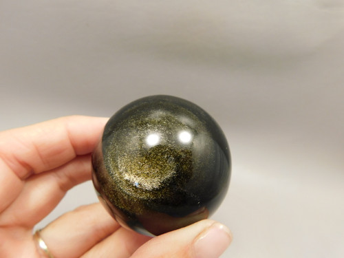 Gold Sheen Obsidian Sphere 1.9 inch Chatoyant Gemstone Ball #Og13