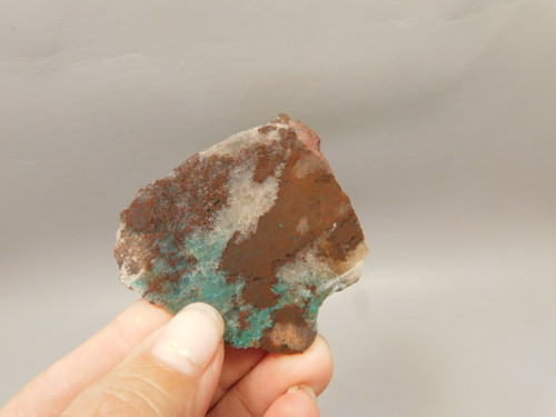 Gem Silica Chrysocolla Cuprite Unpolished Stone Slab Rough Rock #O106