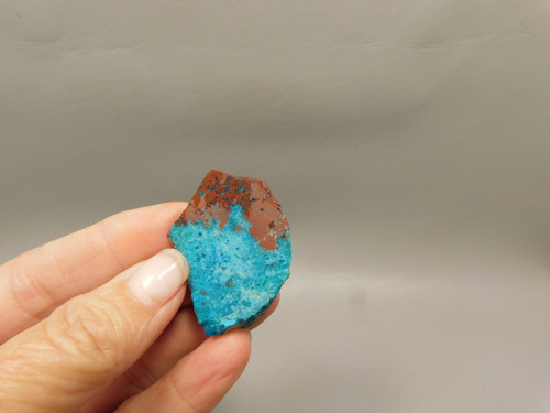 Gem Silica Chrysocolla Cuprite Unpolished Stone Slab Rough Rock #O105