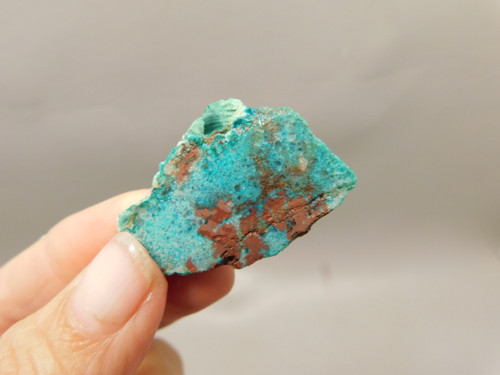 Gem Silica Chrysocolla Cuprite Unpolished Stone Slab Rough Rock #O101
