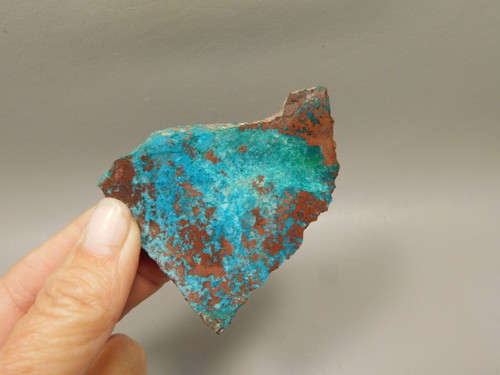 Gem Silica Chrysocolla Cuprite Unpolished Stone Slab Rough Rock #O110