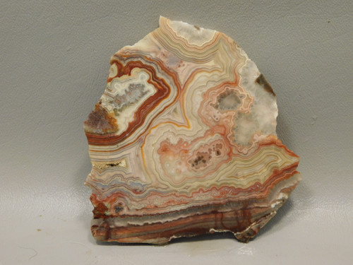 Red Crazy Lace Agate Stone Slab Lapidary Rough Rock Mexico #O5