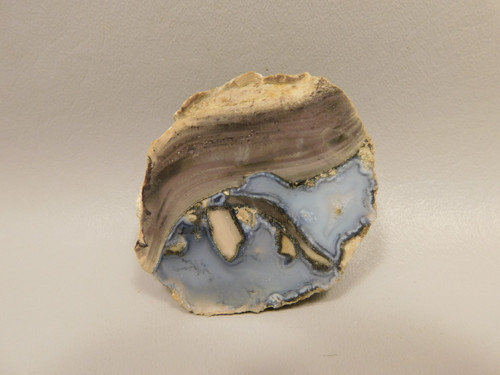Dugway Thunderegg Polished Rock Geode Blue Agate #O22