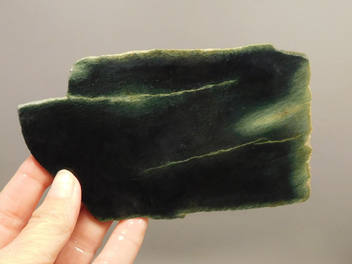 California Green Nephrite Jade Unpolished Stone Slab Rough Rock #O24