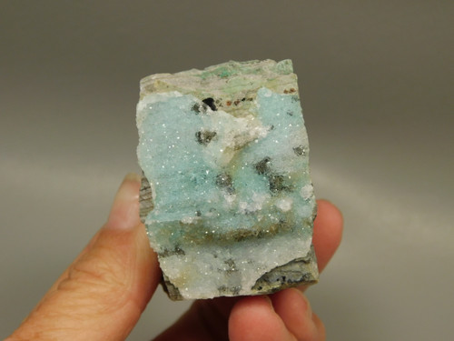 Drusy Chrysocolla Mineral Specimen Blue Druse Green Malachite #O3