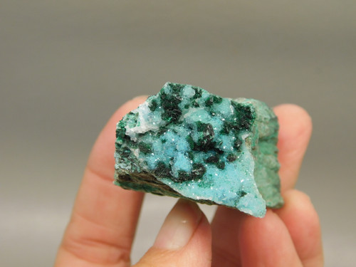 Drusy Chrysocolla Mineral Specimen Blue Druse Green Malachite #O4