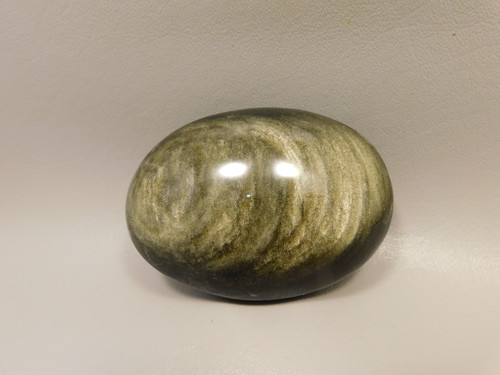 Gold Sheen Obsidian Polished Rock 3.7 inch Massage Palm Stone #0g3
