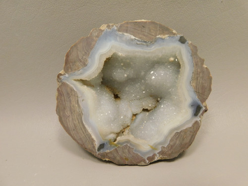 Dugway Thunderegg Rock Geode Blue Agate Druse Crystals #O27