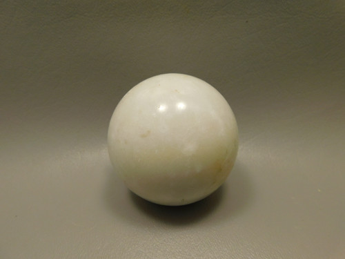 White Marble Stone Sphere 2.36 inch Rock California #O3