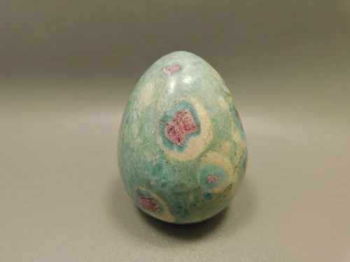 Ruby and Fuchsite Gemstone Egg Carving 2 inch Rock #O9