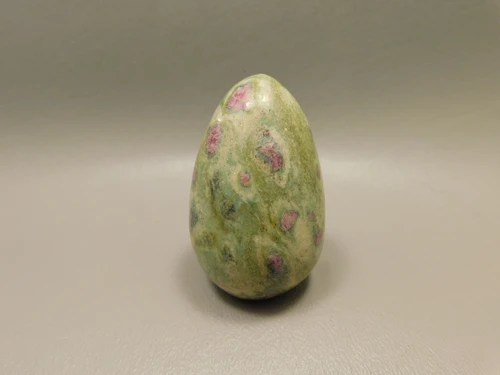 Ruby and Fuchsite Stone Egg Shaped 2 inch Rock #O10