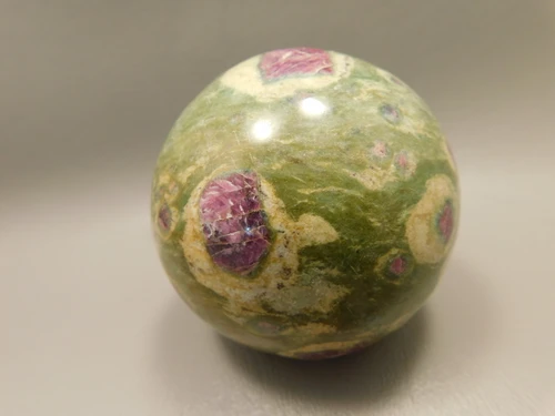 Ruby and Fuchsite 2.45 inch Stone Sphere Rock Gemstone Ball #O5