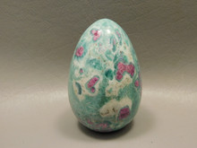 Ruby and Fuchsite Egg Shaped Stone 2.3 inch Polished Rock #O1