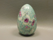 Ruby and Fuchsite Egg Shaped Stone 2.5 inch Polished Rock #O4