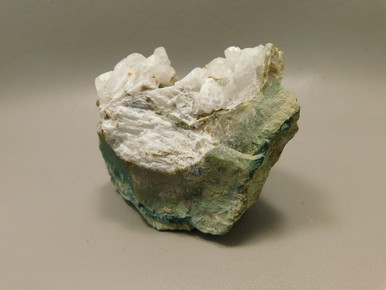 Chrysocolla with White Calcite Crystals Natural Mineral Specimen