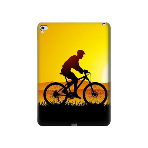 W2385 Vélo Vélo Coucher de soleil Tablet Etui Coque Housse pour iPad Pro 12.9 (2015,2017)