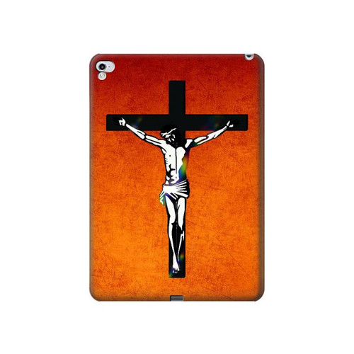 W2421 Jésus-Christ sur la croix Tablet Etui Coque Housse pour iPad Pro 12.9 (2015,2017)