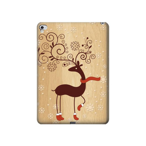 W3081 Bois Raindeer imprimé graphique Tablet Etui Coque Housse pour iPad Pro 12.9 (2015,2017)