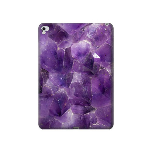 W3713 Graphique violet améthyste à quartz imprimé Tablet Etui Coque Housse pour iPad Pro 12.9 (2015,2017)