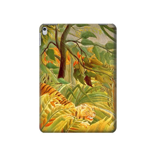 W3344 Henri Rousseau Tigre dans une tempête tropicale Tablet Etui Coque Housse pour iPad Air 2, iPad 9.7 (2017,2018), iPad 6, iPad 5