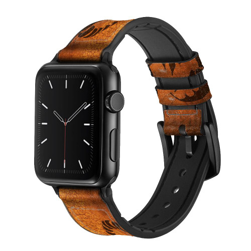 CA0088 Scorpion Tattoo Leather & Silicone Smart Watch Band Strap For Apple Watch iWatch