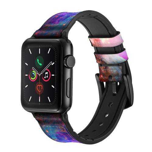 CA0504 Orion Nebula M42 Leather & Silicone Smart Watch Band Strap For Apple Watch iWatch