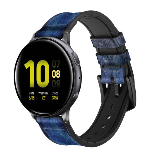 CA0713 Loup Dream Catcher Bracelet de montre intelligente en silicone et cuir pour Samsung Galaxy Watch, Gear, Active