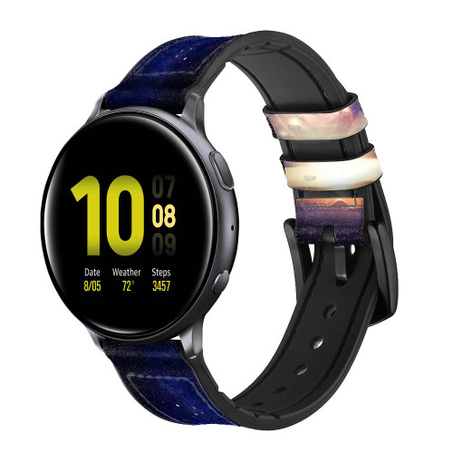 CA0835 Sortilège Livre Bracelet de montre intelligente en silicone et cuir pour Samsung Galaxy Watch, Gear, Active