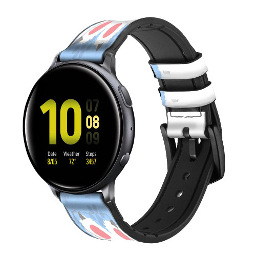 CA0840 patte de chat Bracelet de montre intelligente en silicone et cuir pour Samsung Galaxy Watch, Gear, Active