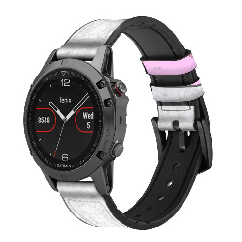 CA0641 Vache Dessin animé Bracelet de montre intelligente en silicone et cuir pour Garmin Smartwatch