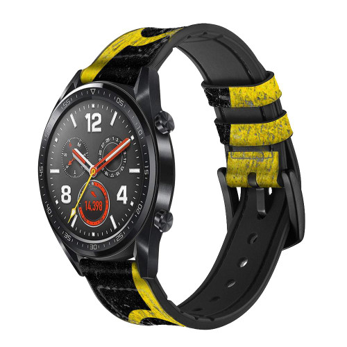 CA0031 Nucléaire Bracelet de montre intelligente en silicone et cuir pour Wristwatch Smartwatch
