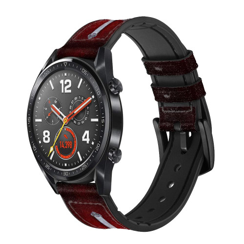 CA0591 Croix chrétienne Bracelet de montre intelligente en silicone et cuir pour Wristwatch Smartwatch