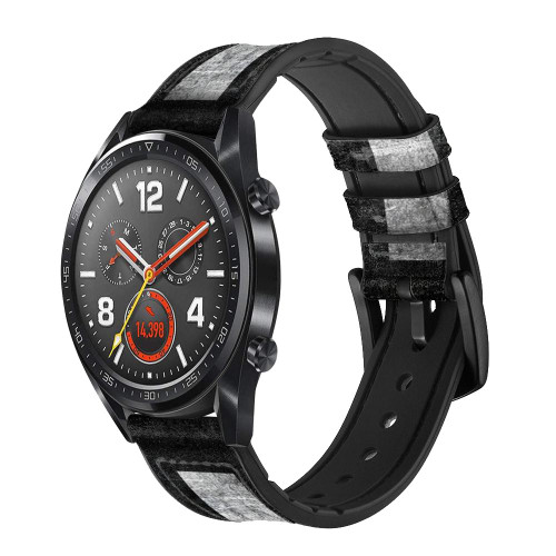 CA0785 Croix chrétienne Bracelet de montre intelligente en silicone et cuir pour Wristwatch Smartwatch