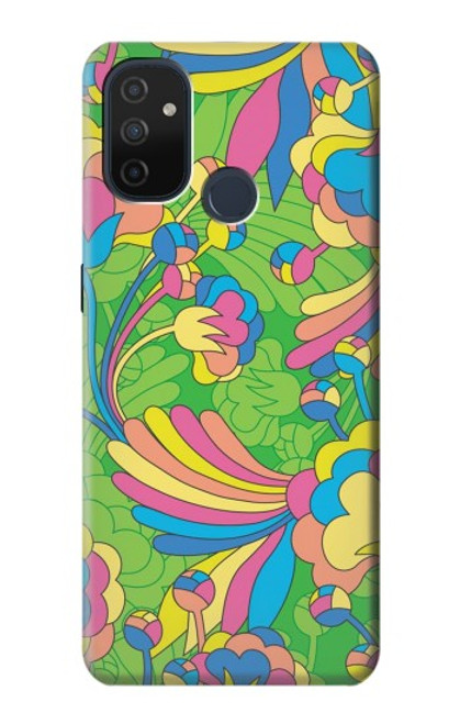 W3273 Fleur Ligne Motif Art Etui Coque Housse et Flip Housse Cuir pour OnePlus Nord N100