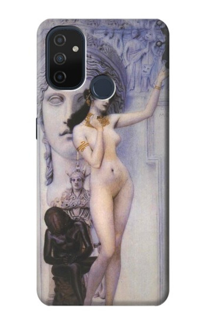 W3353 Gustav Klimt Allégorie de la sculpture Etui Coque Housse et Flip Housse Cuir pour OnePlus Nord N100