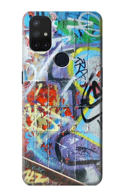 W0588 mur de graffiti Etui Coque Housse et Flip Housse Cuir pour OnePlus Nord N10 5G