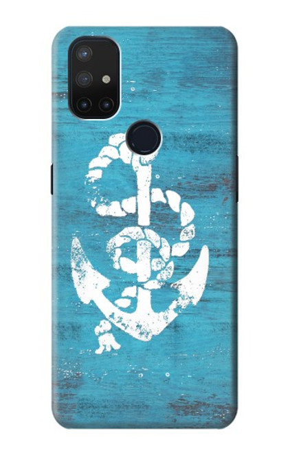 W3053 Marin Blue Anchor Etui Coque Housse et Flip Housse Cuir pour OnePlus Nord N10 5G