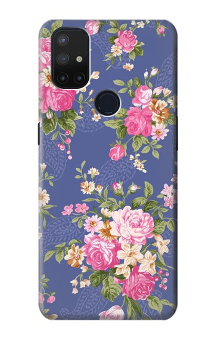 W3265 Motif Fleur millésimé Etui Coque Housse et Flip Housse Cuir pour OnePlus Nord N10 5G