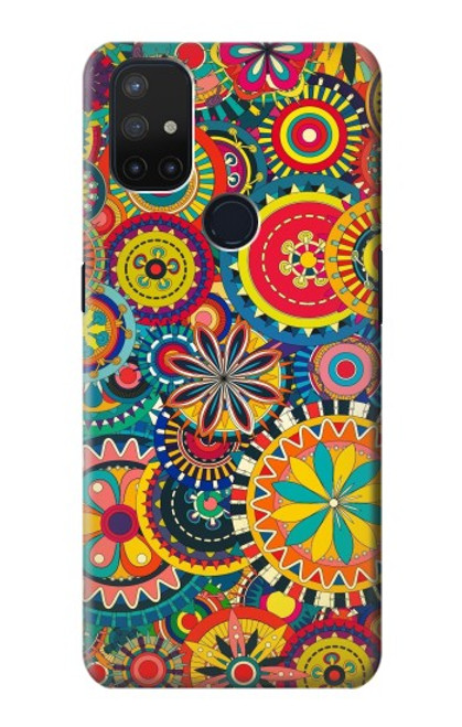 W3272 Motif coloré Etui Coque Housse et Flip Housse Cuir pour OnePlus Nord N10 5G