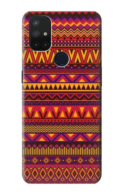 W3404 Aztèques Motif Etui Coque Housse et Flip Housse Cuir pour OnePlus Nord N10 5G