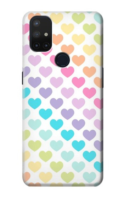 W3499 Motif coloré coeur Etui Coque Housse et Flip Housse Cuir pour OnePlus Nord N10 5G