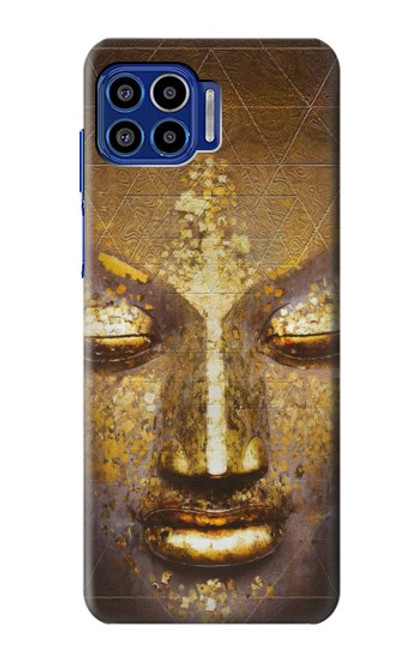 W3189 Magique Yantra Bouddha Visage Etui Coque Housse et Flip Housse Cuir pour Motorola One 5G