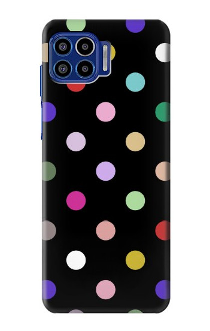 W3532 Coloré à pois Etui Coque Housse et Flip Housse Cuir pour Motorola One 5G