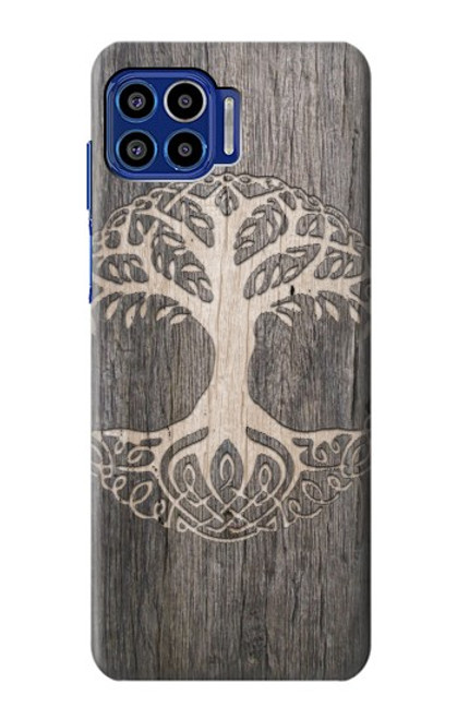 W3591 Viking Arbre de vie Symbole Etui Coque Housse et Flip Housse Cuir pour Motorola One 5G