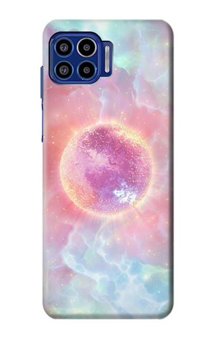 W3709 Galaxie rose Etui Coque Housse et Flip Housse Cuir pour Motorola One 5G