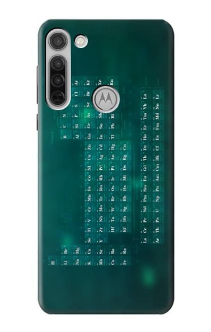 W0846 Chimie Tableau périodique Etui Coque Housse et Flip Housse Cuir pour Motorola Moto G8
