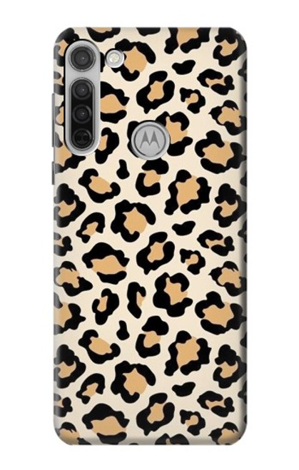 W3374 Motif mode continu Léopard Etui Coque Housse et Flip Housse Cuir pour Motorola Moto G8