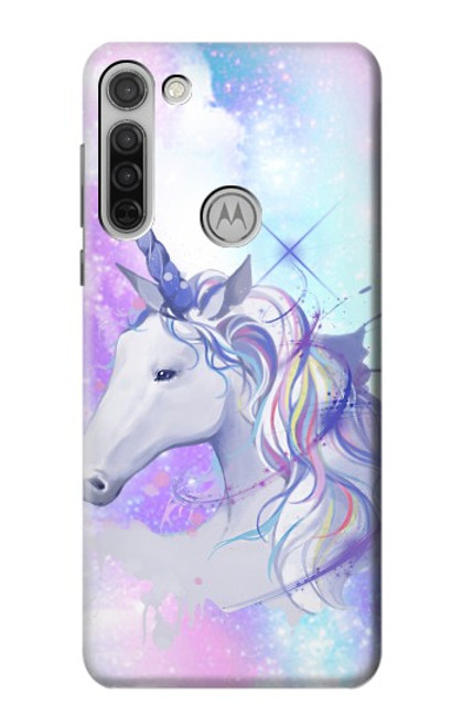 W3375 Licorne Etui Coque Housse et Flip Housse Cuir pour Motorola Moto G8