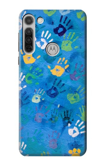 W3403 Imprimer la main Etui Coque Housse et Flip Housse Cuir pour Motorola Moto G8