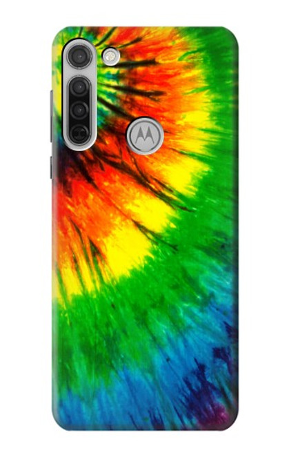 W3422 tie Dye Etui Coque Housse et Flip Housse Cuir pour Motorola Moto G8